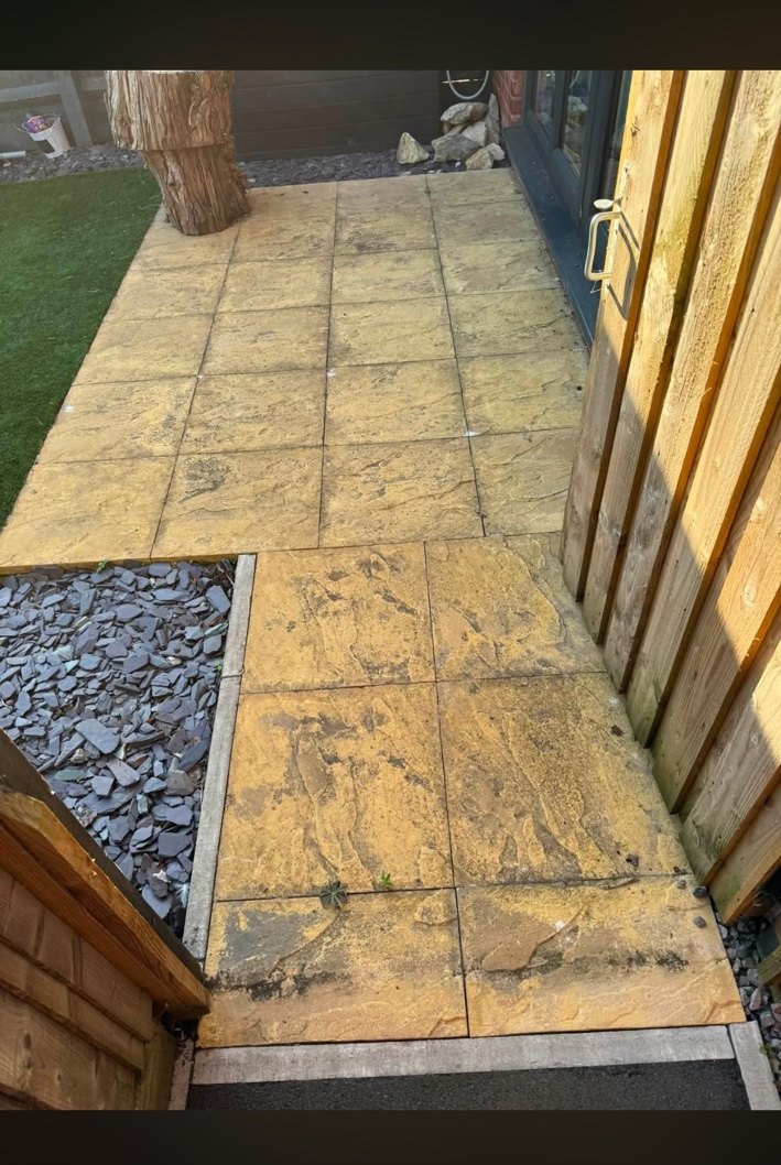 Old paving before replacement