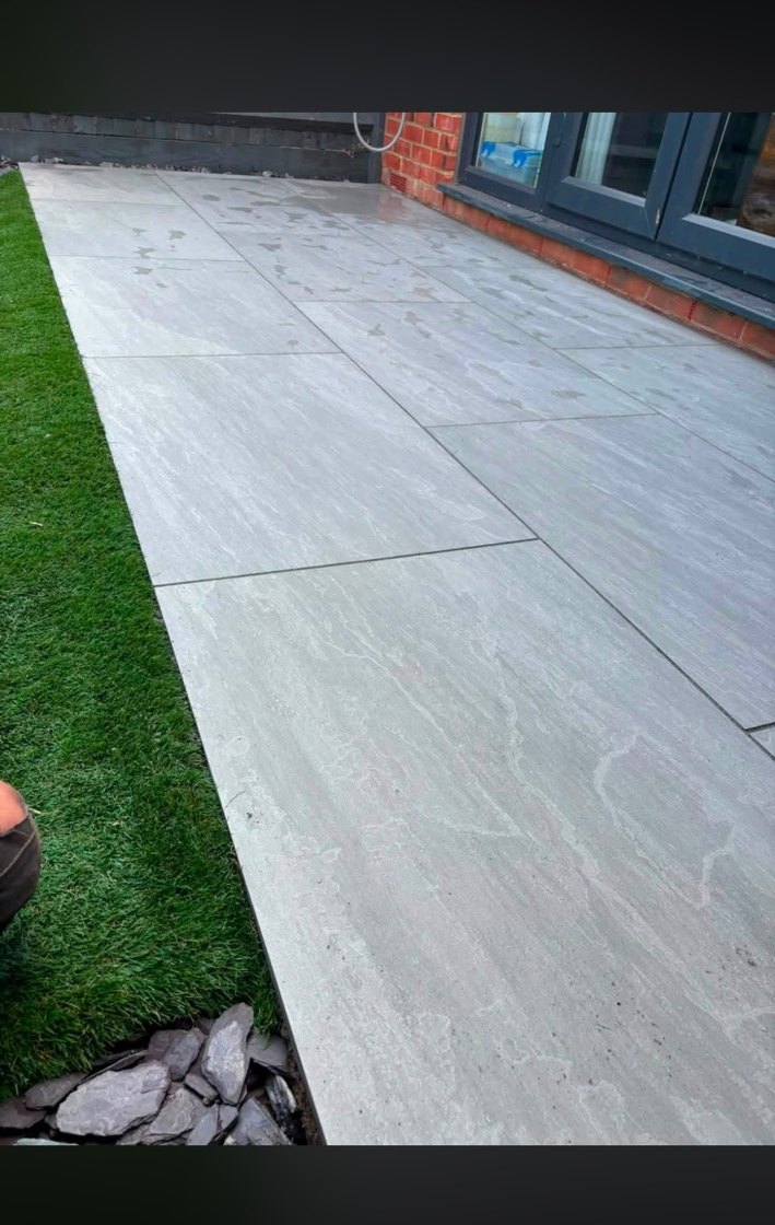 Finished modern paving patio